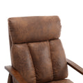 Coolmore Wood Frame Armchair, Modern Accent Chair Lounge Chair For Living Room Coffee Microsuede