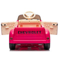 12V Kids Ride On Truck Car W Parents Control, Licensed Chevrolet 3100 Pickup,Electric Car For Kid,Vintage Modeling,3 Speeds,Led Lights,Bluetooth,Usb,High Power Up To 3.11 Mph,Age 3 Pink Polypropylene