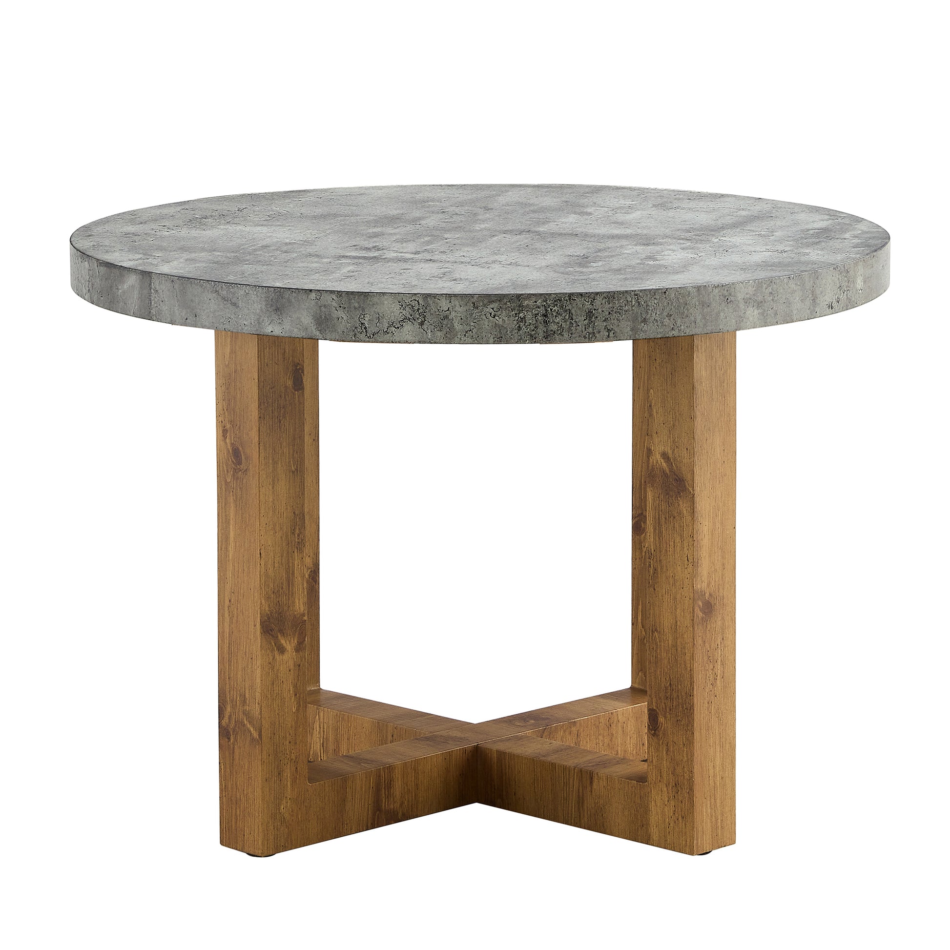 A Modern And Practical Circular Dining Table. Made Of Mdf Tabletop And Wooden Mdf Table Legs.A Set Of 4 Brown Cushioned Chairs In A Modern Medieval Style Restaurant. Ct 403B0502A Natural Wood Mdf