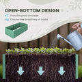 Outsunny Galvanized Raised Garden Bed Kit, Large And Tall Metal Planter Box For Vegetables, Flowers And Herbs, Reinforced, 6' X 3' X 2', Light Green Green Steel