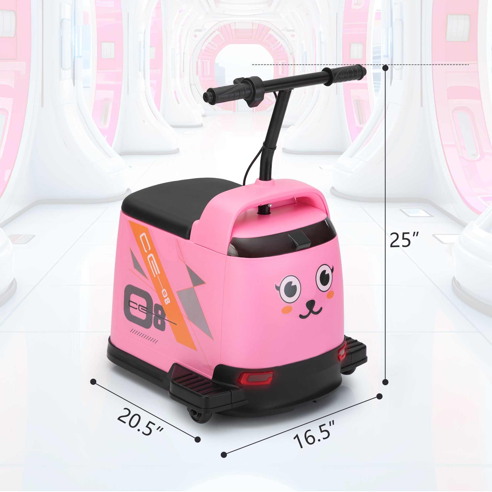 12V Kids Ride On Box, Electric Box Car With High Low Speeds, Variable Speed Throttle, Mp3, Usb, Storage, Battery Powered Toy Gift For 8 12 Years Old, Pink Black Pink Black Polypropylene