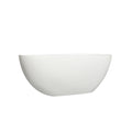 66.9 Inch Freestanding Solid Surface Soaking Bathtub For Bathroom Matte White Oval Bathroom Freestanding Tubs Matte 61 69 In Contemporary,Luxury,Minimalist,Modern Soaking Center Solid Surface