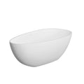 66.9 Inch Freestanding Solid Surface Soaking Bathtub For Bathroom Matte White Oval Bathroom Freestanding Tubs Matte 61 69 In Contemporary,Luxury,Minimalist,Modern Soaking Center Solid Surface