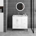 Bathroom Vanity White Solid Wood Mdf