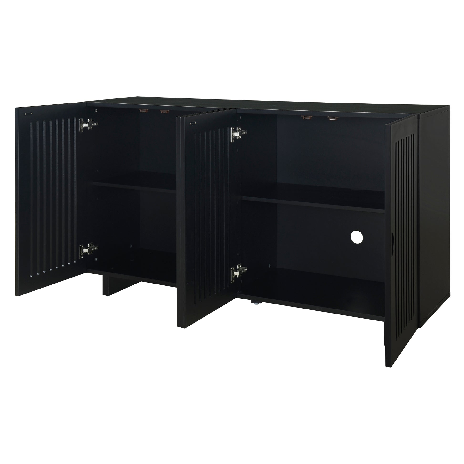 Modern Style Sideboard with Superior Storage black-dining room-adjustabel shelves-mdf