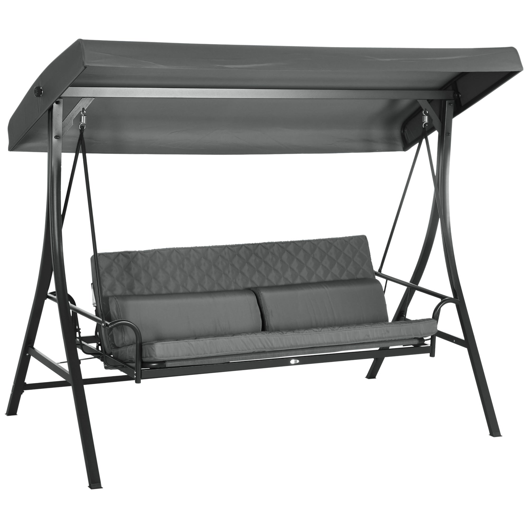 Outsunny 3 Person Patio Swing Chair Bed,