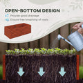 Outsunny Galvanized Raised Garden Bed Kit, Large And Tall Metal Planter Box For Vegetables, Flowers And Herbs, Reinforced, 6' X 3' X 2', Dark Brown Brown Steel