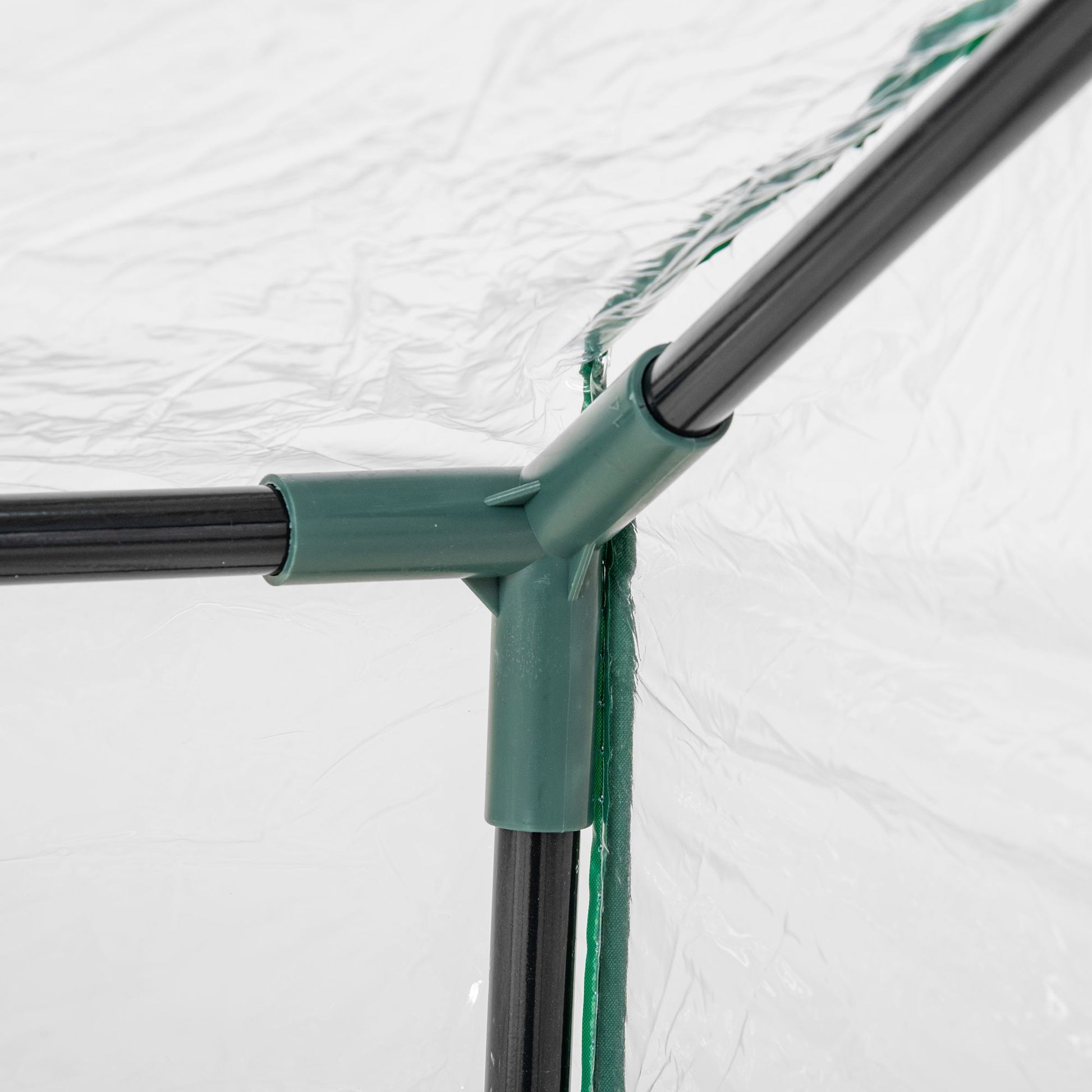 Outsunny 4' X 2' X 2' Portable Mini Greenhouse, Small Greenhouse With Pvc Cover, Roll Up Zippered Windows For Indoor, Outdoor Garden, Clear Clear Steel