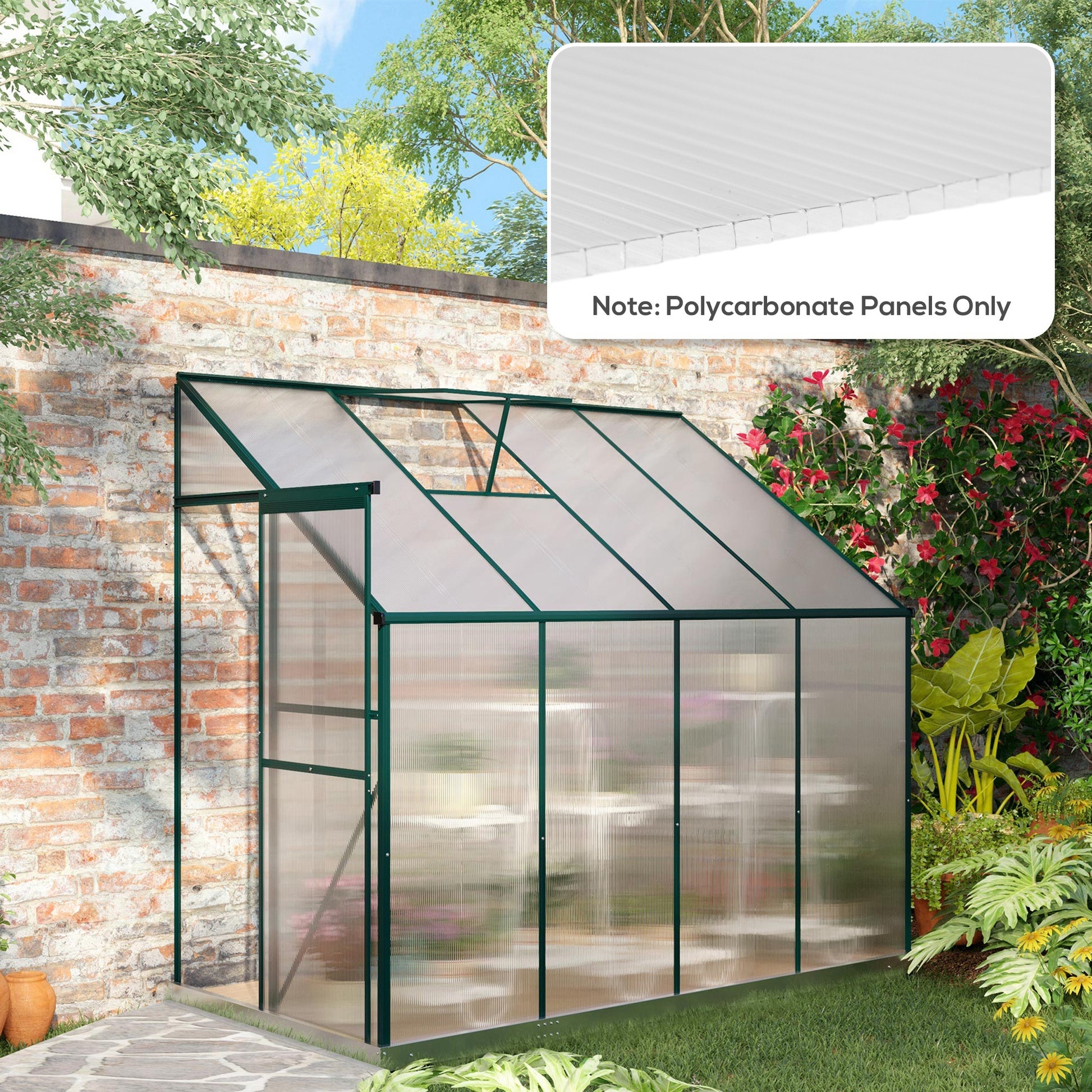 Outsunny 14 Piece Pack Of Polycarbonate Greenhouse Panels, 4' X 2' X 0.16" Twin Wall Polycarbonate Panels, Waterproof And Uv Protected Plastic Sheets, Clear Clear Plastic