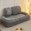 Human Dog Bed ,Lazy Sofa Couch ,5 Adjustable Position,Sit,Sleep,Fold,Suit To Put In Bedroom, Living Room ,Space Saving Design,Gray Gray Polyester Metal Primary Living Space Medium Soft Cushion Back Modern Foam Polyester