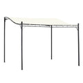 Outsunny 10' X 10' Steel Outdoor Pergola Gazebo, Patio Canopy With Weather Resistant Fabric And Drainage Holes For Backyard Pool Deck Garden, Cream White White Steel