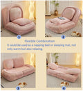 Human Dog Bed ,Lazy Sofa Couch ,5 Adjustable Position,Sit,Sleep,Fold,Suit To Put In Bedroom, Living Room ,Space Saving Design,Pink Pink Polyester Metal Primary Living Space Medium Soft Cushion Back Modern Foam Polyester