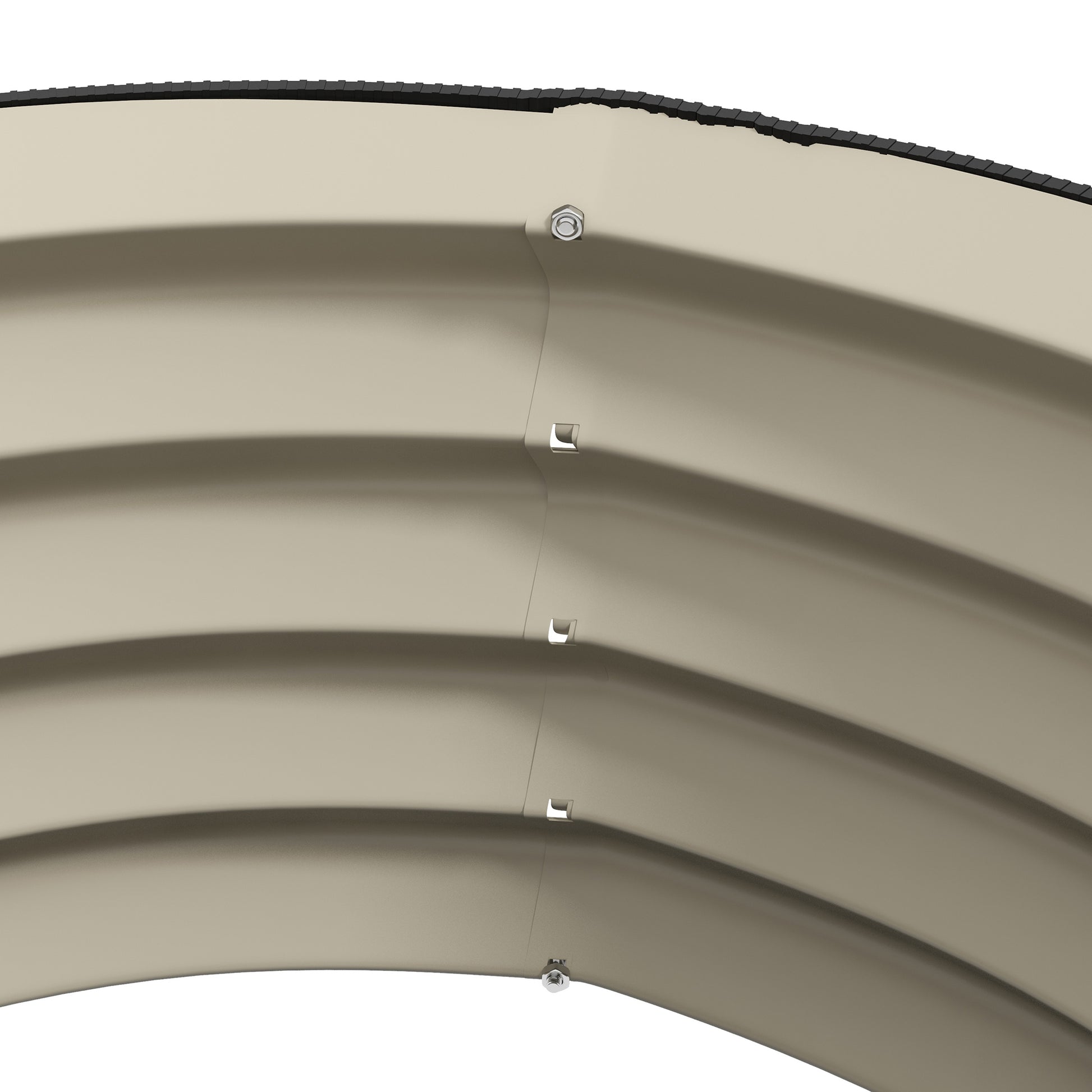 Outsunny Galvanized Raised Garden Bed Set Of 2, Planters For Outdoor Plants With Safety Edging, Easy To Assemble Stock Tanks For Growing Flowers, Herbs And Vegetables, Cream White White Steel