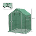 Outsunny 1 Piece Walk In Greenhouse Replacement Cover For 01 0472 W Roll Up Door And Mesh Windows, 55