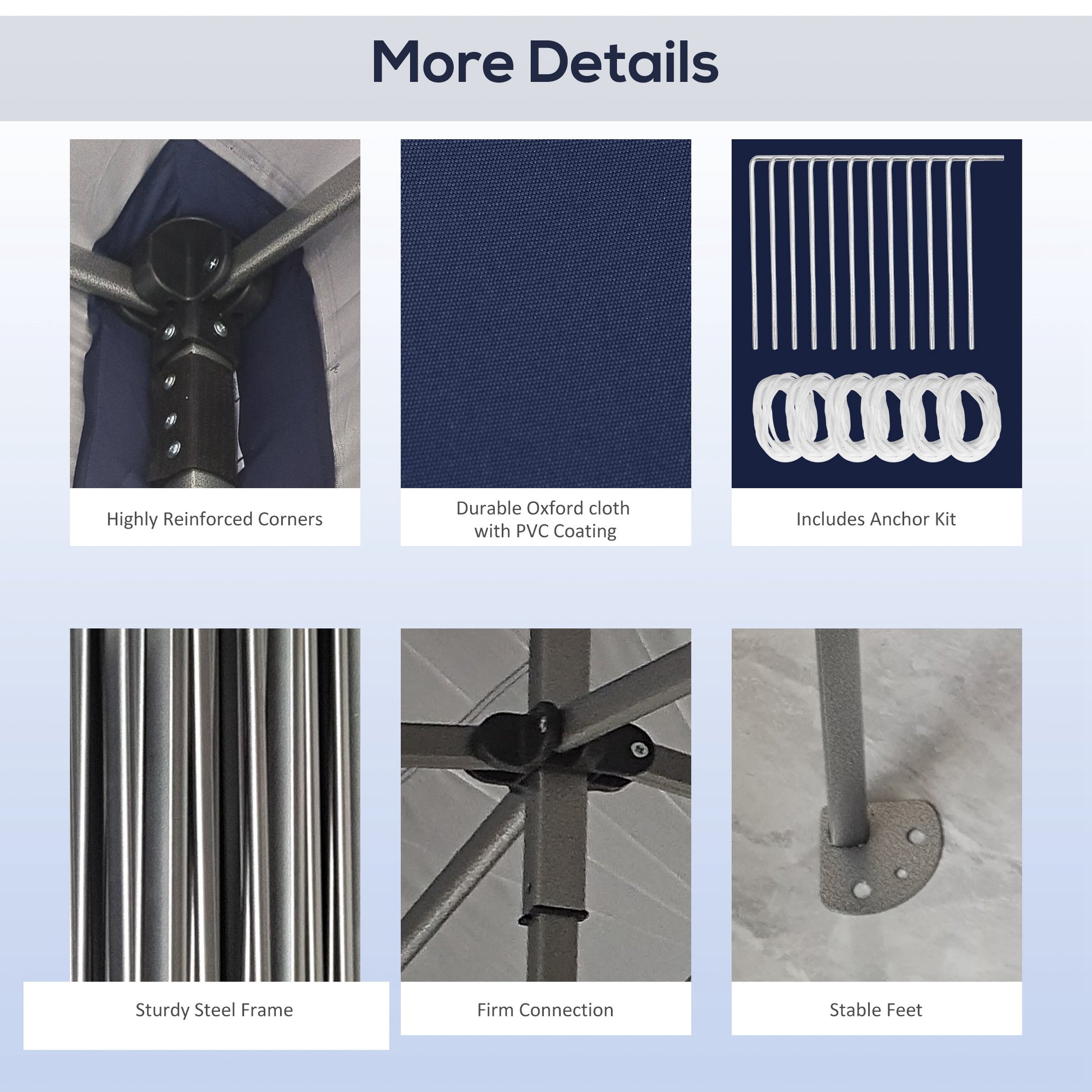 Outsunny 10' X 20' Pop Up Canopy Tent, Instant Sun Shelter With 3 Level Adjustable Height, Easy Up Outdoor Tent For Parties With Wheeled Carry Bag For Garden, Patio, Dark Blue Dark Blue Steel