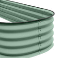 Outsunny 6.4' X 2' X 1' Galvanized Raised Garden Bed Kit, Outdoor Metal Elevated Planter Box With Safety Edging, Easy Diy Stock Tank For Growing Flowers, Herbs & Vegetables, Green Green Steel