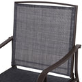 Outsunny 3 Piece Outdoor Glider Chair With Coffee Table Bistro Set, 2 Patio Rocking Swing Chairs Withsling Fabric, Glass Tabletop, For Backyard, Garden And Porch, Gray Gray Steel