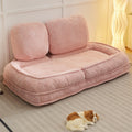 Human Dog Bed ,Lazy Sofa Couch ,5 Adjustable Position,Sit,Sleep,Fold,Suit To Put In Bedroom, Living Room ,Space Saving Design,Pink Pink Polyester Metal Primary Living Space Medium Soft Cushion Back Modern Foam Polyester