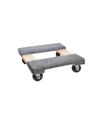 Hardwood Dolly 16" x 16" with Carpet 3" Hard