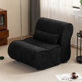 Soft Pellet Velvet Recliner Comfortable Lounge Chair With Waist Pack Padding, Modern Design, Ideal For Living Room, Bedroom Or Office Black Matte Black Fabric