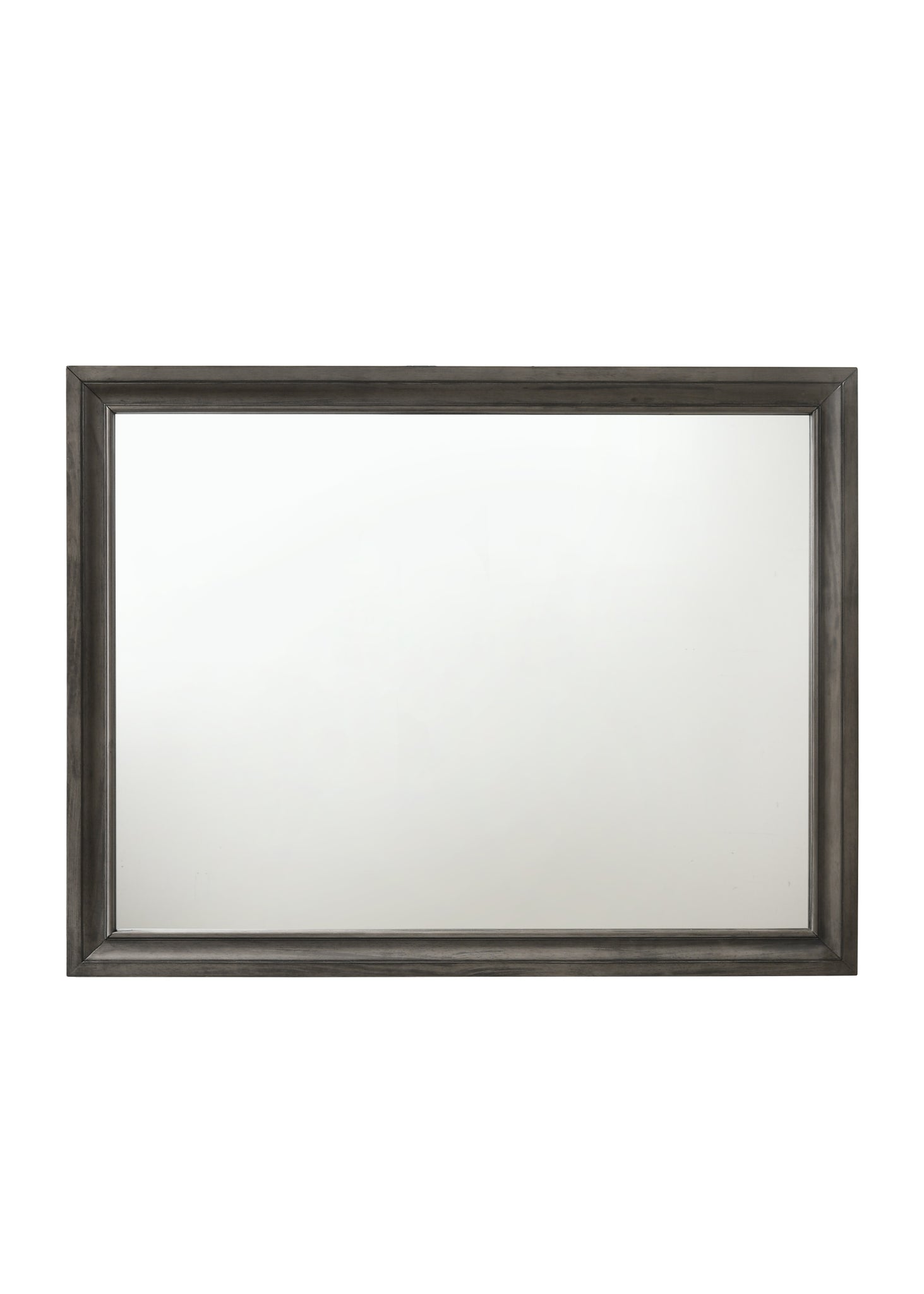 Transitional Style Wooden Decorative Mirror with