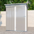 Patio, Lawn & Garden,5*3Ft Outdoor Storage Shed ,Tool Shed With Sloping Roof And Lockable Door,Metal Shed For Backyard Garden Patio Lawn, Grey Grey Year Round Use Metal