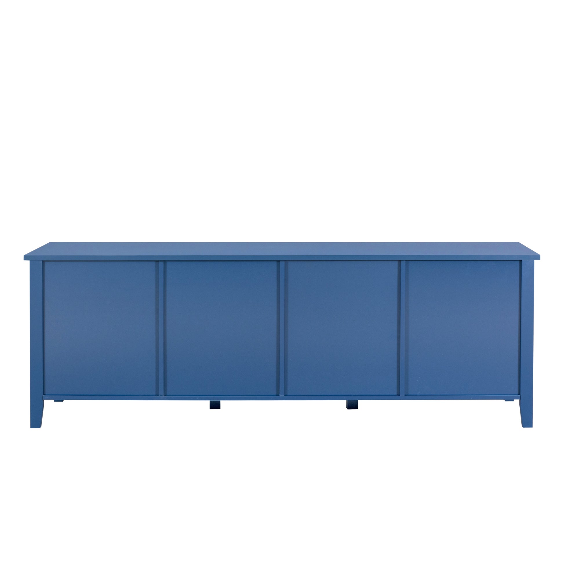 71 Inch Stylishtvcabinet Entertainment Centertv Stand,Tvconsoletable, Media Console,Solidwood Frame,Changhong Glass Door,Metal Handle,Antique Blue,For The Children'S Room,Bedroom Living Room Antique Blue Primary Living Space 70 79 Inches 70 79 Inches