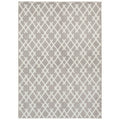 5 X 7 Fabric Floor Area Rug, Diamond, Symmetrical, Medium, Gray, Ivory Off White Gray Fabric