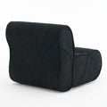 Soft Pellet Velvet Recliner Comfortable Lounge Chair With Waist Pack Padding, Modern Design, Ideal For Living Room, Bedroom Or Office Black Matte Black Fabric