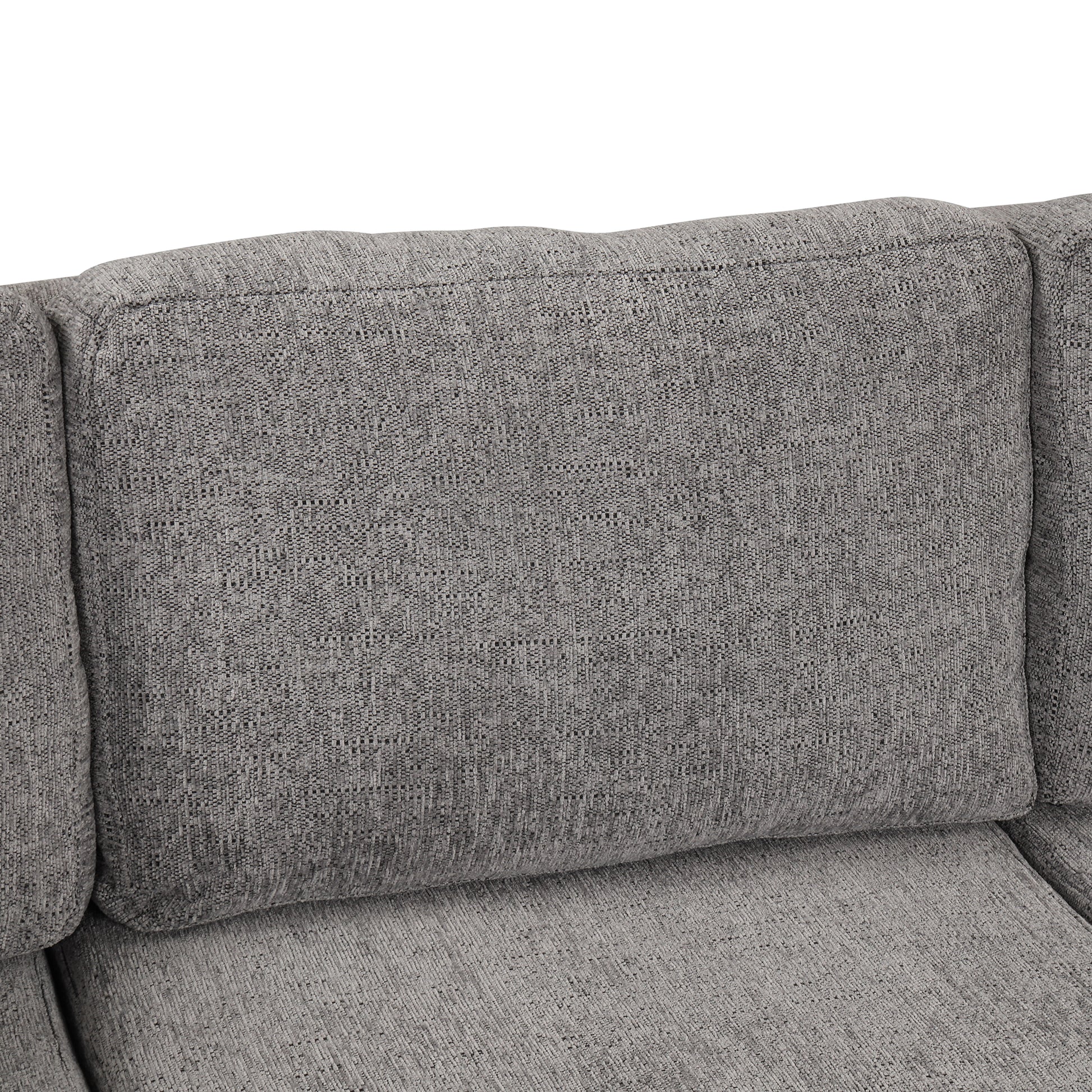 108.6" U Shaped Sectional Sofa Pull Out Sofa Bed With Two Usb Ports, Two Power Sockets, Three Back Pillows And A Storage Chaise For Living Room, Light Gray Light Gray Foam Chenille 5 Seat