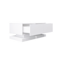 High Glossy Coffee Table With 2 Drawers Have Rgb Led Light With Buletooth Control White White Primary Living Space Rosewood Square Drawers Coffee & End Tables Lacquered Particle Board