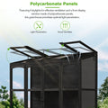 78 Inch Wooden Greenhouse Cold Frame With 4 Independent Skylights And 2 Folding Middle Shelves, Walk In Outdoor Greenhouse, Black Black Seats 2 Garden & Outdoor Casual Wood