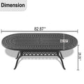 L82.87*W42.13 Inch Oval Cast Aluminum Patio