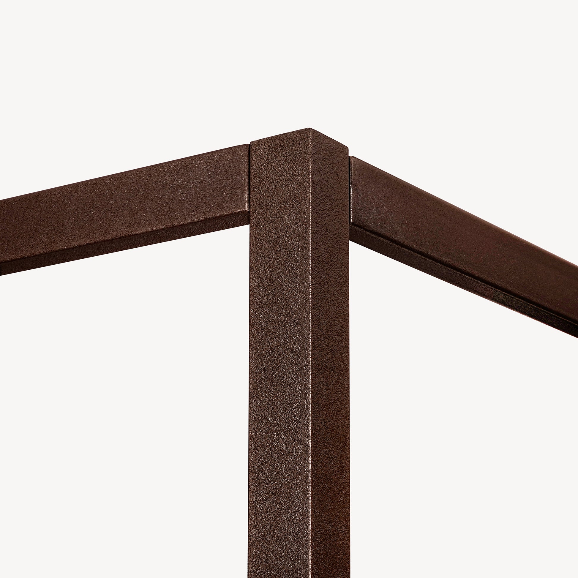 Pelican Canopy Platform Bed Pearl White Queen Box Spring Not Required Queen Cream White Wood Canopy Boucle Metal & Wood