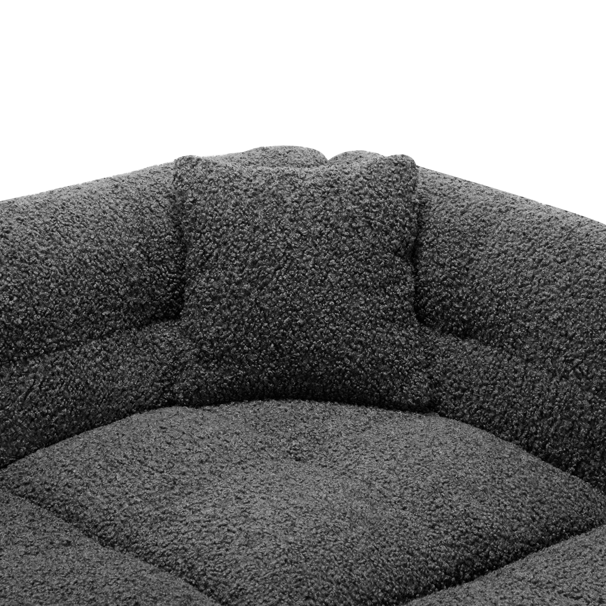 87.7" Sectional Sofa Cozy Teddy Fleece Fabric Sectional Sofa Couch With Two Usb Ports A Movable Storage Ottoman And Two Lumbar Pillows For Living Room, Gray Gray Foam Teddy 4 Seat