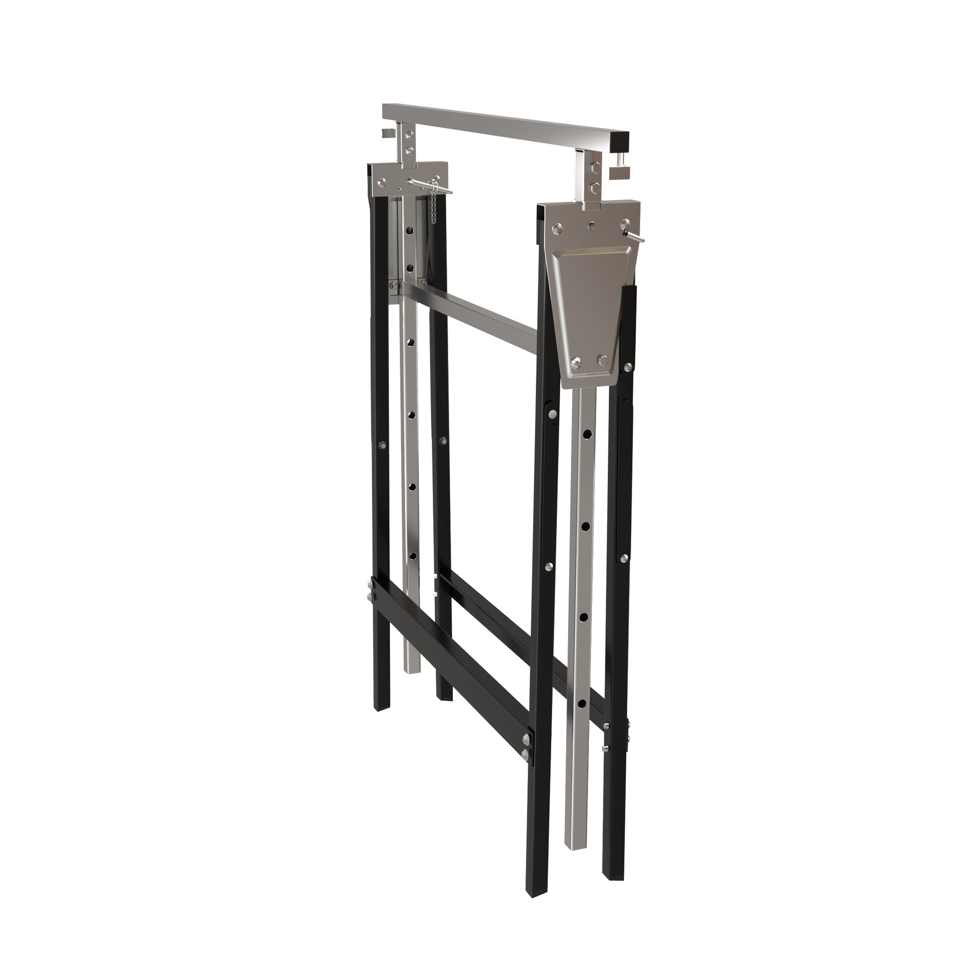 Sawhorse Lifting Bracket, Sawhorse Stand 2X4 Heavy Duty Sawhorse Adjustable Height 2 Pack Silver Stainless Steel