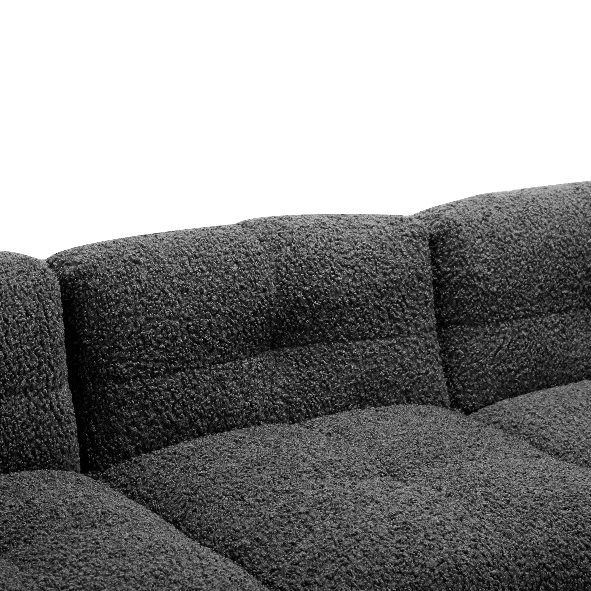 87.7" Sectional Sofa Cozy Teddy Fleece Fabric Sectional Sofa Couch With Two Usb Ports A Movable Storage Ottoman And Two Lumbar Pillows For Living Room, Gray Gray Foam Teddy 4 Seat