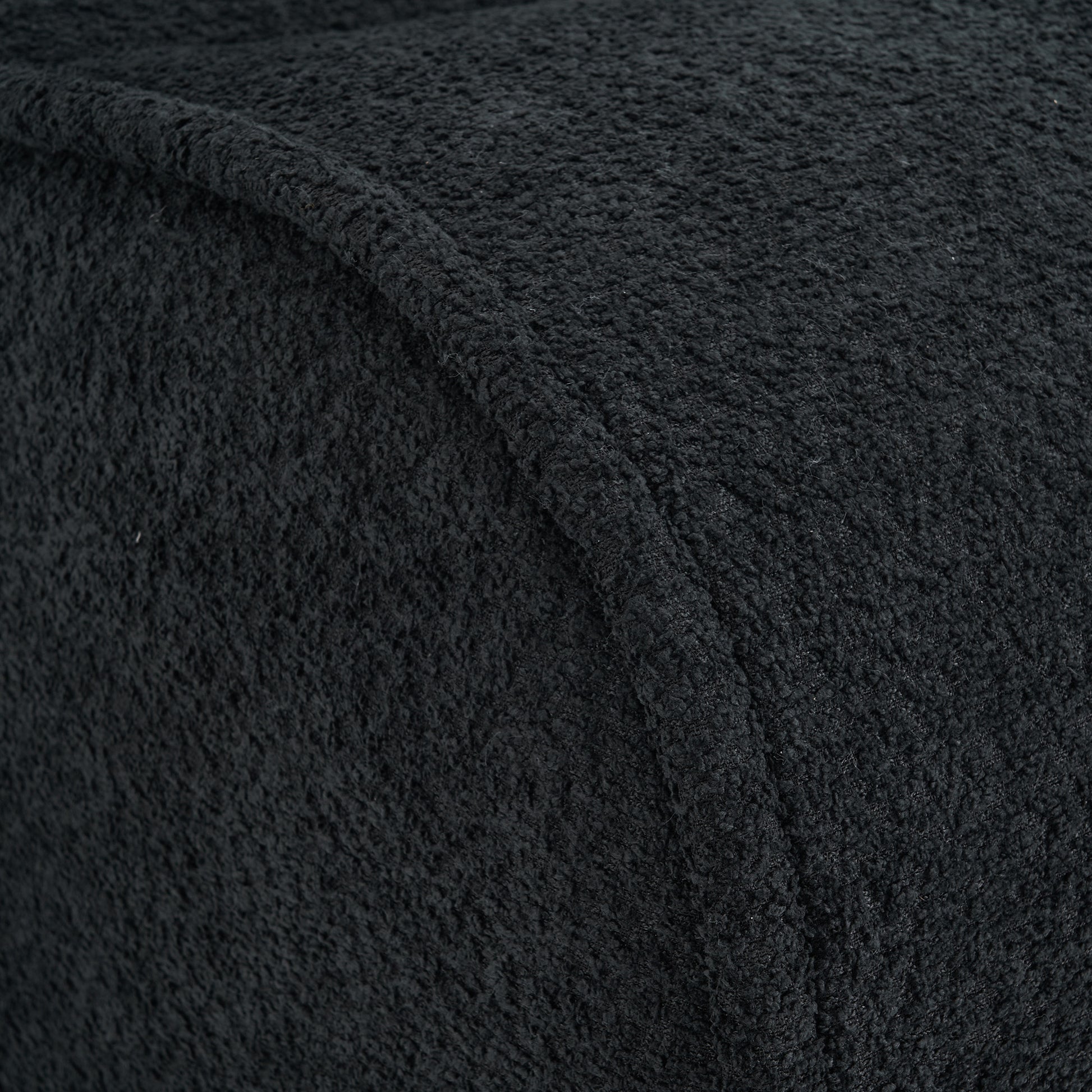 Soft Pellet Velvet Recliner Comfortable Lounge Chair With Waist Pack Padding, Modern Design, Ideal For Living Room, Bedroom Or Office Black Matte Black Fabric