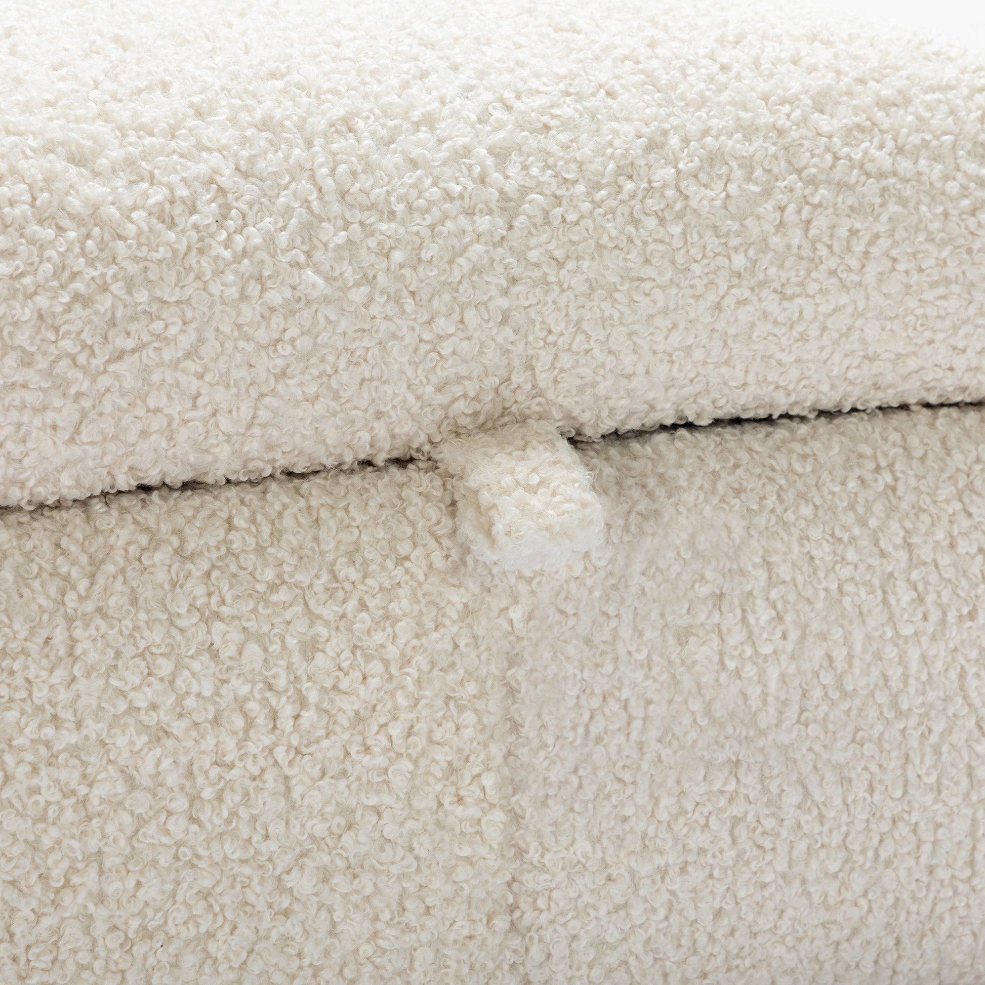 87.7" Sectional Sofa Cozy Teddy Fleece Fabric Sectional Sofa Couch With Two Usb Ports A Movable Storage Ottoman And Two Lumbar Pillows For Living Room, Creamy White Creamy White Foam Teddy