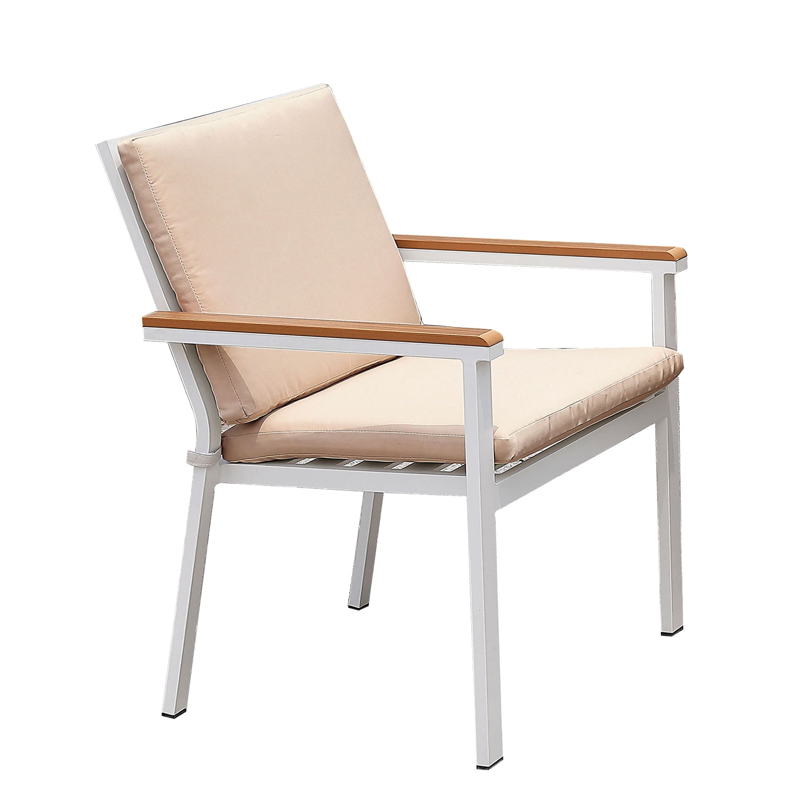 27 Inch Aluminum Frame Arm Chair, Outdoor,