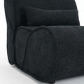 Soft Pellet Velvet Recliner Comfortable Lounge Chair With Waist Pack Padding, Modern Design, Ideal For Living Room, Bedroom Or Office Black Matte Black Fabric