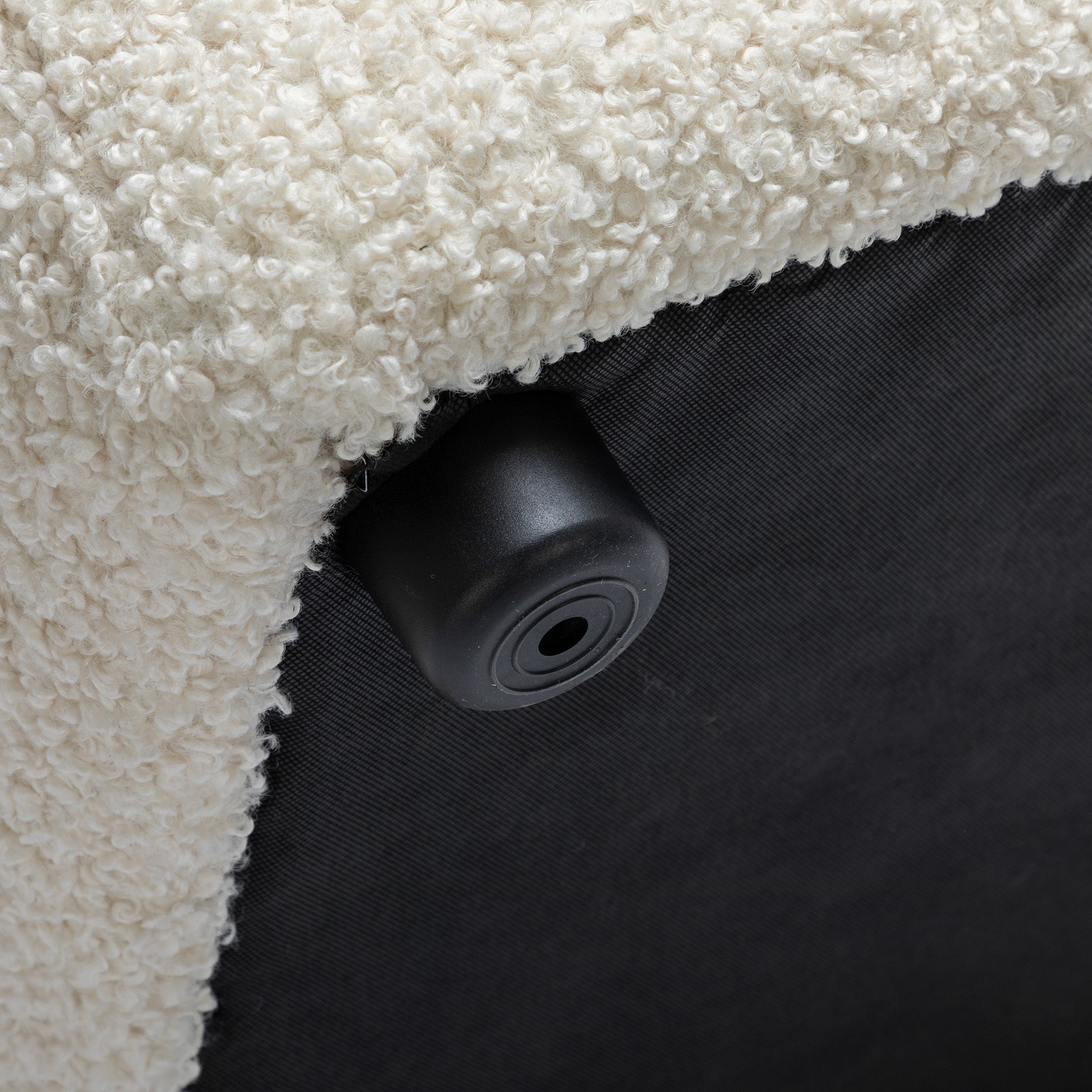 87.7" Sectional Sofa Cozy Teddy Fleece Fabric Sectional Sofa Couch With Two Usb Ports A Movable Storage Ottoman And Two Lumbar Pillows For Living Room, Creamy White Creamy White Foam Teddy