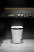 Modern Smart Bidet Toilet With Led Light, Heated Seat, Automatic Flush Tankless White Ceramic