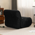 Soft Pellet Velvet Recliner Comfortable Lounge Chair With Waist Pack Padding, Modern Design, Ideal For Living Room, Bedroom Or Office Black Matte Black Fabric