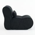 Soft Pellet Velvet Recliner Comfortable Lounge Chair With Waist Pack Padding, Modern Design, Ideal For Living Room, Bedroom Or Office Black Matte Black Fabric