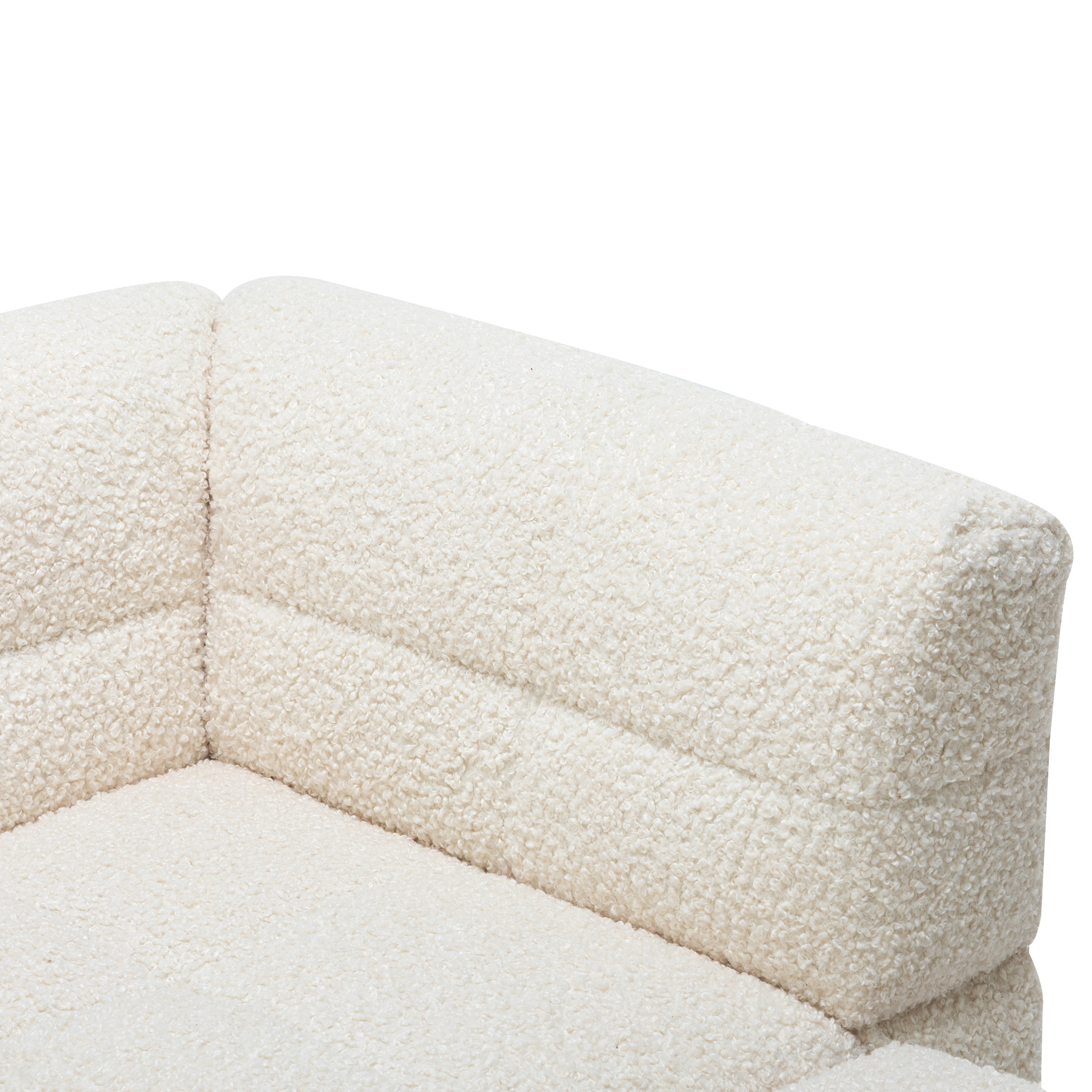 87.7" Sectional Sofa Cozy Teddy Fleece Fabric Sectional Sofa Couch With Two Usb Ports A Movable Storage Ottoman And Two Lumbar Pillows For Living Room, Creamy White Creamy White Foam Teddy