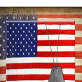 Canvas American Flag With Necklace Wall Print, Small, Multicolor Multicolor Wood Fabric