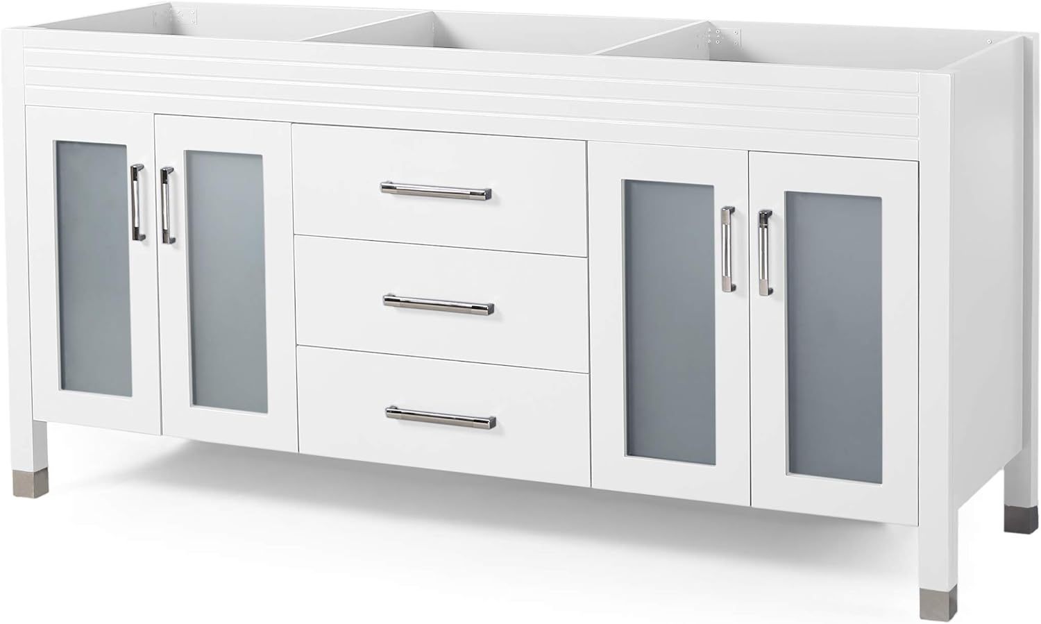 72'' Cabinet White Solid Wood Mdf