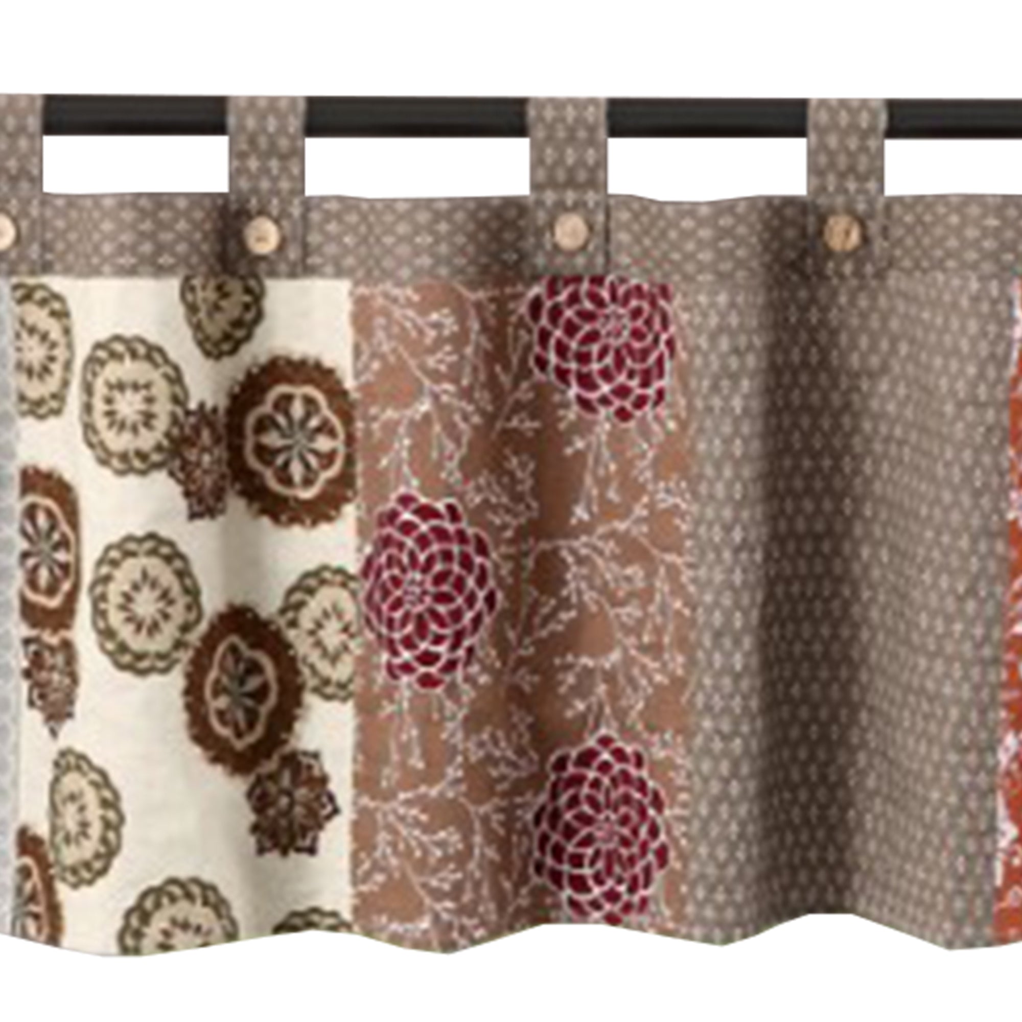 Hayes Fabric Valance with Patchwork and Medallion