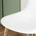 Fabric Dining Chairs Set Of 4, Upholstered Armless Accent Chairs, Classical Appearance And Metal Legs White Fabric